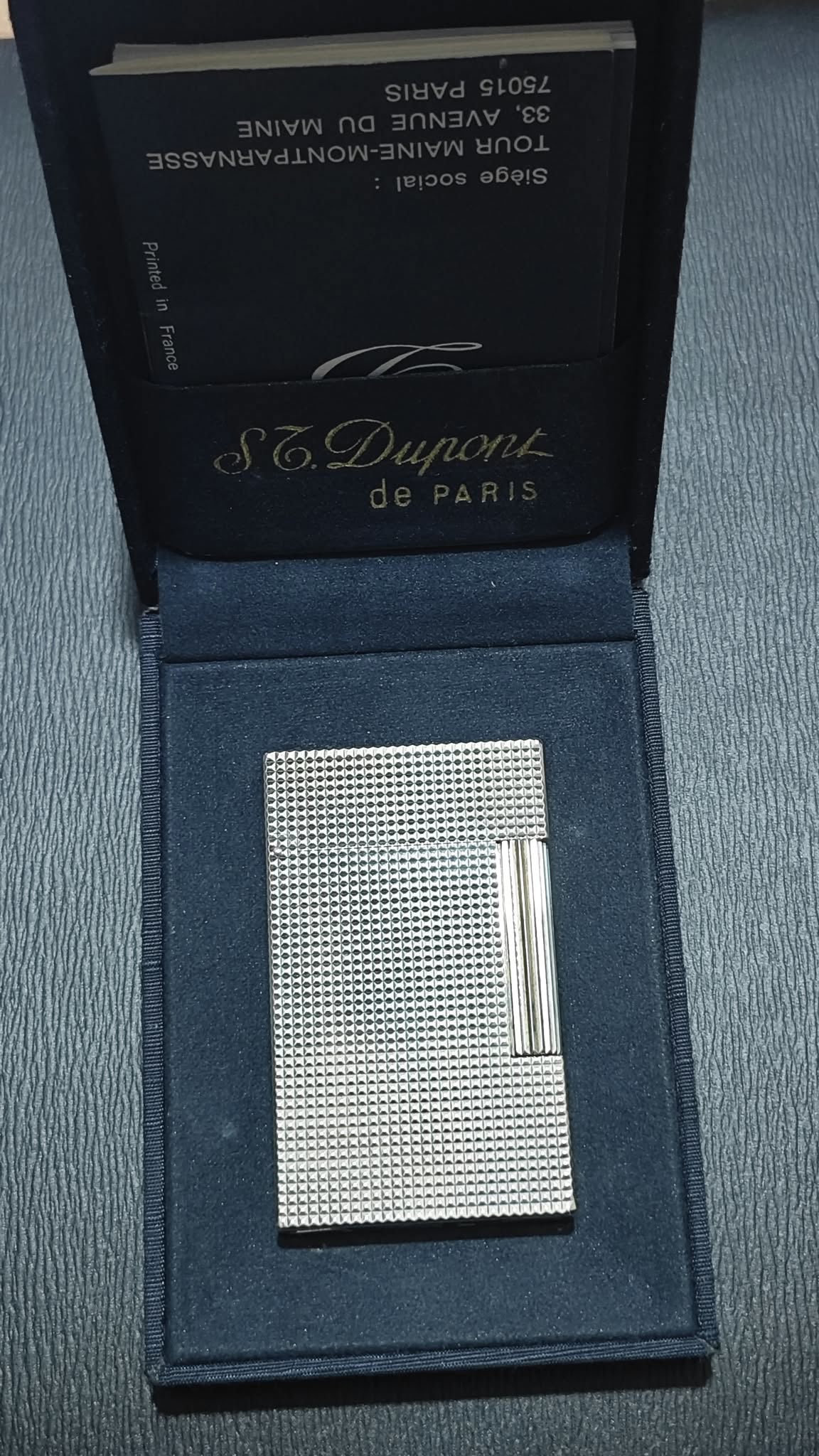 ST. Dupont Elmas Kesim Gümüş Kaplama Ligne 2 Çakmak